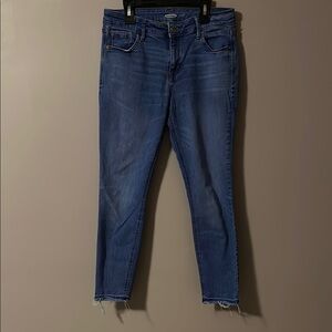 Old Navy Rockstar Super Skinny Blue Ankle Cropped Jeans - 6